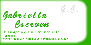 gabriella cserven business card